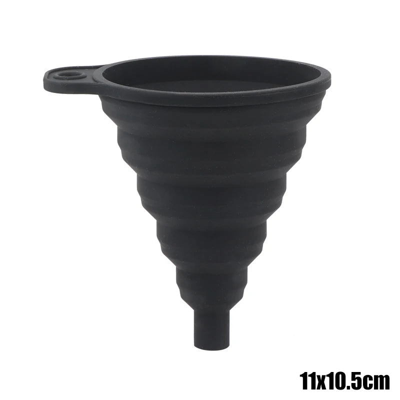 Car Engine Funnel Universal Silicone Liquid Funnel Washer Fluid Change Foldable Portable Auto Engine Oil Petrol Change Funnels