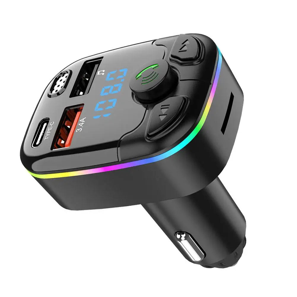 Car MP3 Player Fm Transmitter Wireless Bluetooth 5.0 Noise Reduction Audio Receiver Car Kit Handfree Dual Usb Car