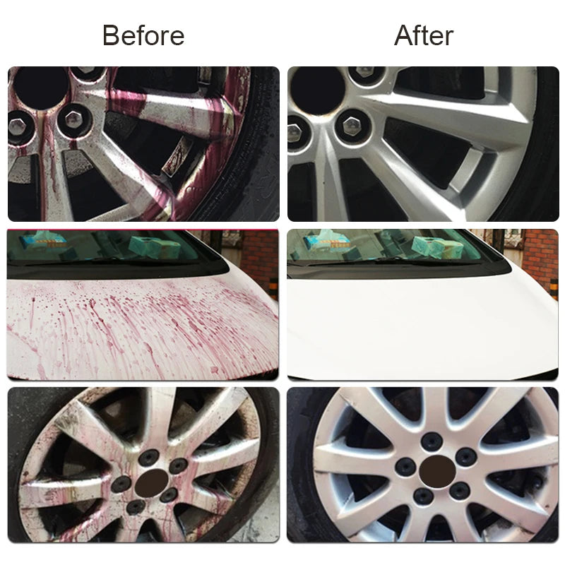 S18 Car Paint & Wheel Iron Particles Powder Cleaning Super Rust Dust Remover Spray Metal Surface Defender Auto Rim Cleaner